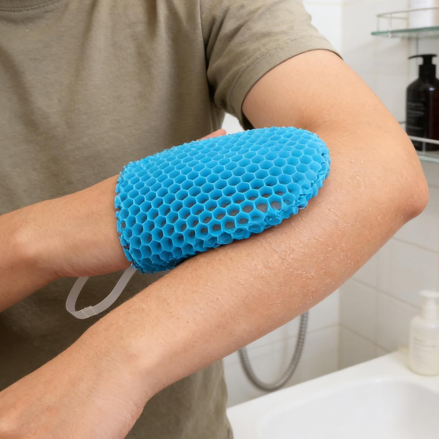 Body Exfoliator Finger Glove - Small Gentle Exfoliating Finger Mitt - Shower Body Scrubber for for Deep Cleansing Exfoliating Makeup Removal Bath Shower