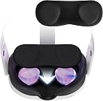 (1 Pack) VR Lens Protector Cover Dust Proof Cover for Quest 3S / Valve Index/Quest 3 / Quest 2 / Quest, Washable Protective Sleeve Sunlight Blocking Anti-Scratch and Anti-Dust - Black