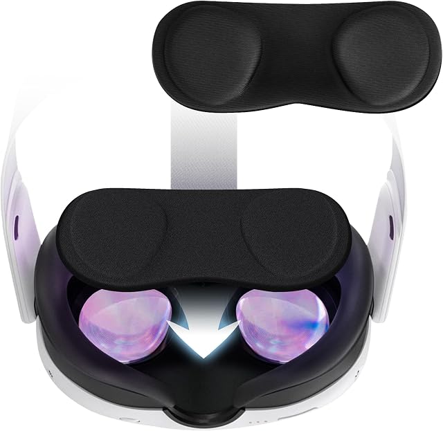 NEWZEROL 2-pak kompatybilny z ochroną obiektywu VR osłona przeciwpyłowa osłona do Quest 3/Quest/Quest 2/Pico 4, zmywalny ochronny rękaw do akcesoriów do rzeczywistości wirtualnej - czarny