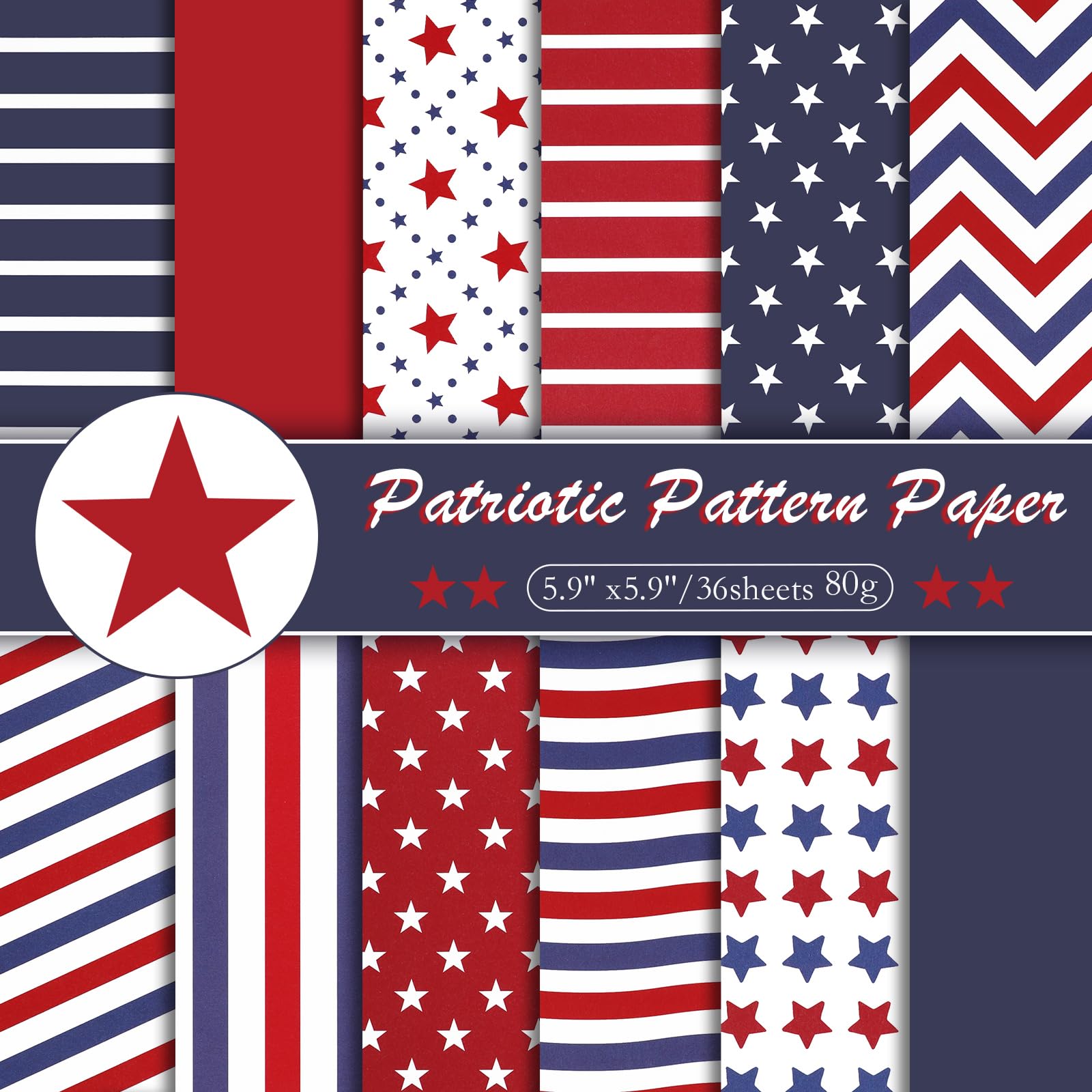Amazon.com: Konsait 36 sheets Patriotic Origami Paper 6x6, Red