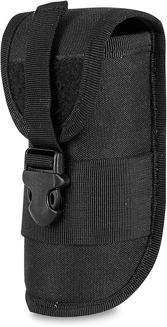 G-raphy Tactical Sunglasses Carrying Case Black Military Molle Zipper Eyeglasses Hard Case with Clips and Glasses Cloth