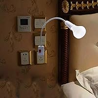 Vista 6 de SinLoon E27/E26 Adaptador de enchufe con interruptor de encendido/apagado Bombilla de lámpara de 360 grados de alambre de aluminio flexible cuello