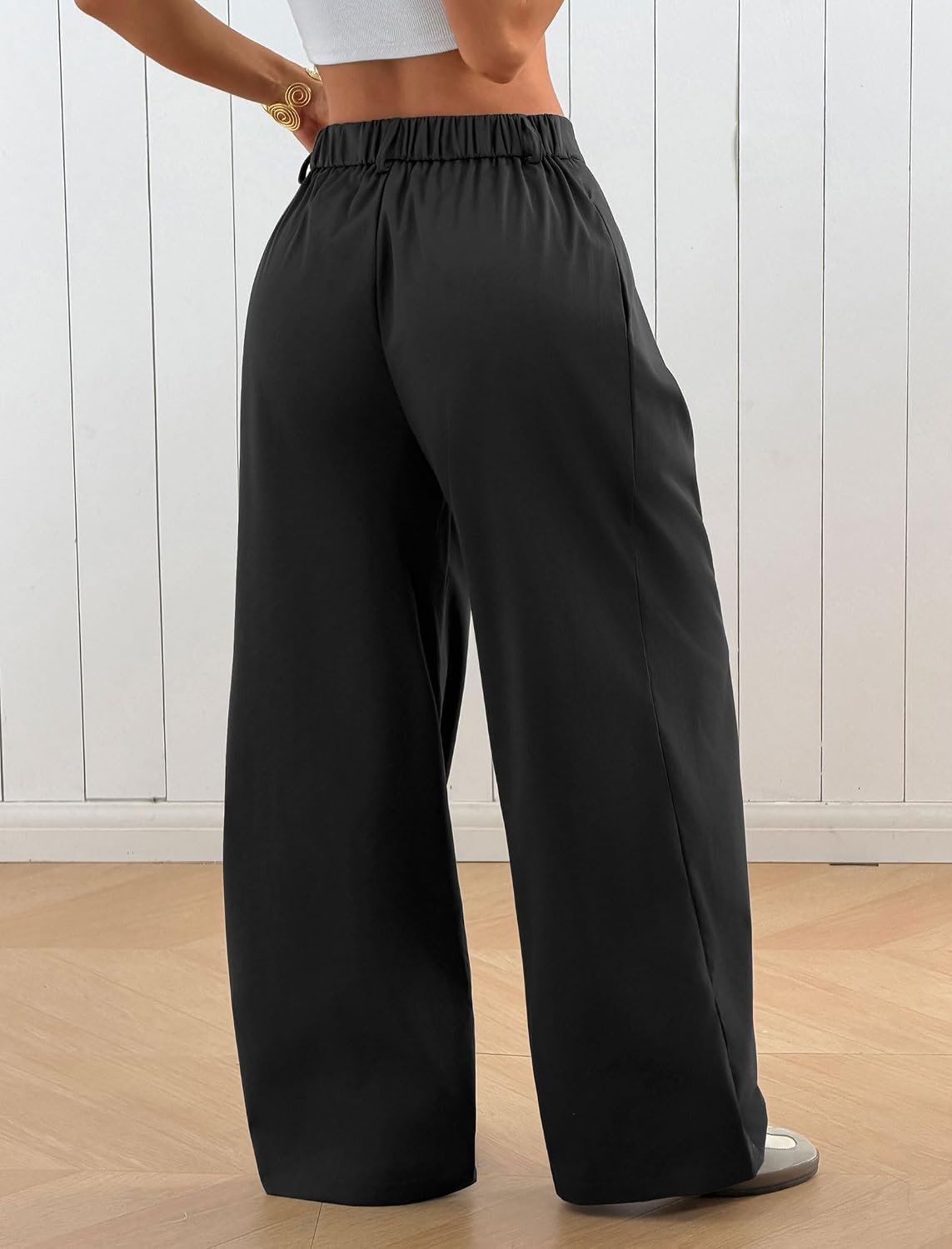 ZAFUL Parachute Pants Woman Casual Baggy Pants Zipper Vintage Hippie Y2K Wide Leg Sweatpants with Pockets Streetwear Women