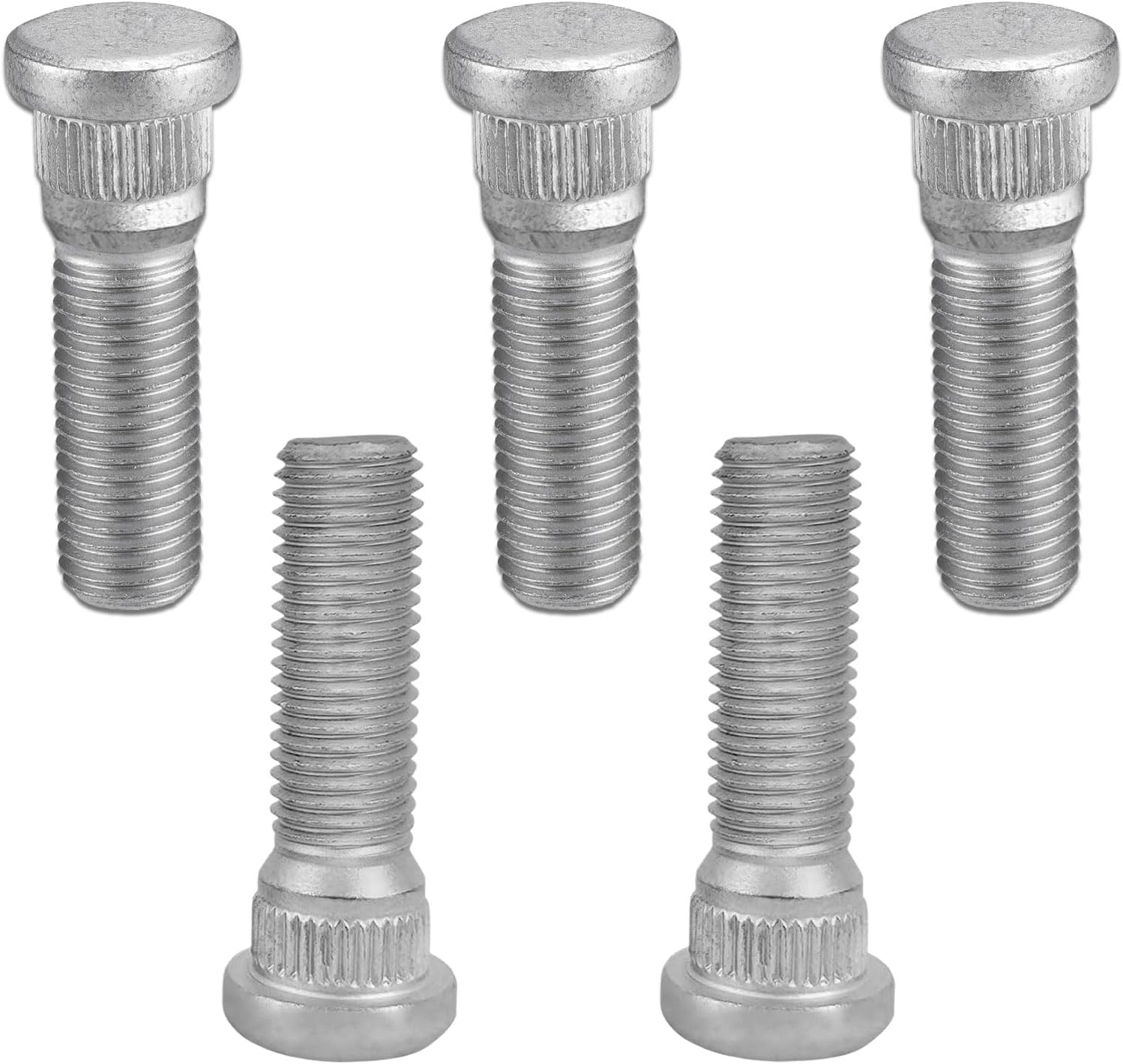 5PCS Wheel Studs, Lug Bolts, 48mm Long & M12x1.5 Steel Lug Bolts, Car Accessories Wheel Lug Stud Kit Compatible with Chevy Lexus Toyota Scion Pontiac Replace OEM#610-266, 90942-02049 (5PCS)