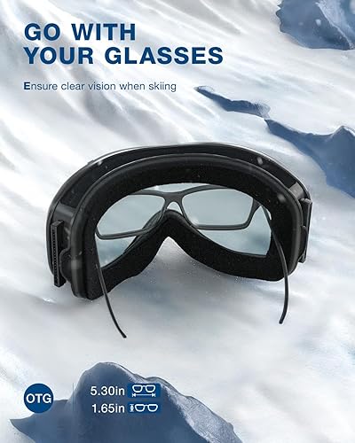 Miniatura 3 de ZIONOR Lagopus Gafas de protección UV para esquí y snowboard, antiniebla, para hombres, mujeres, jóvenes