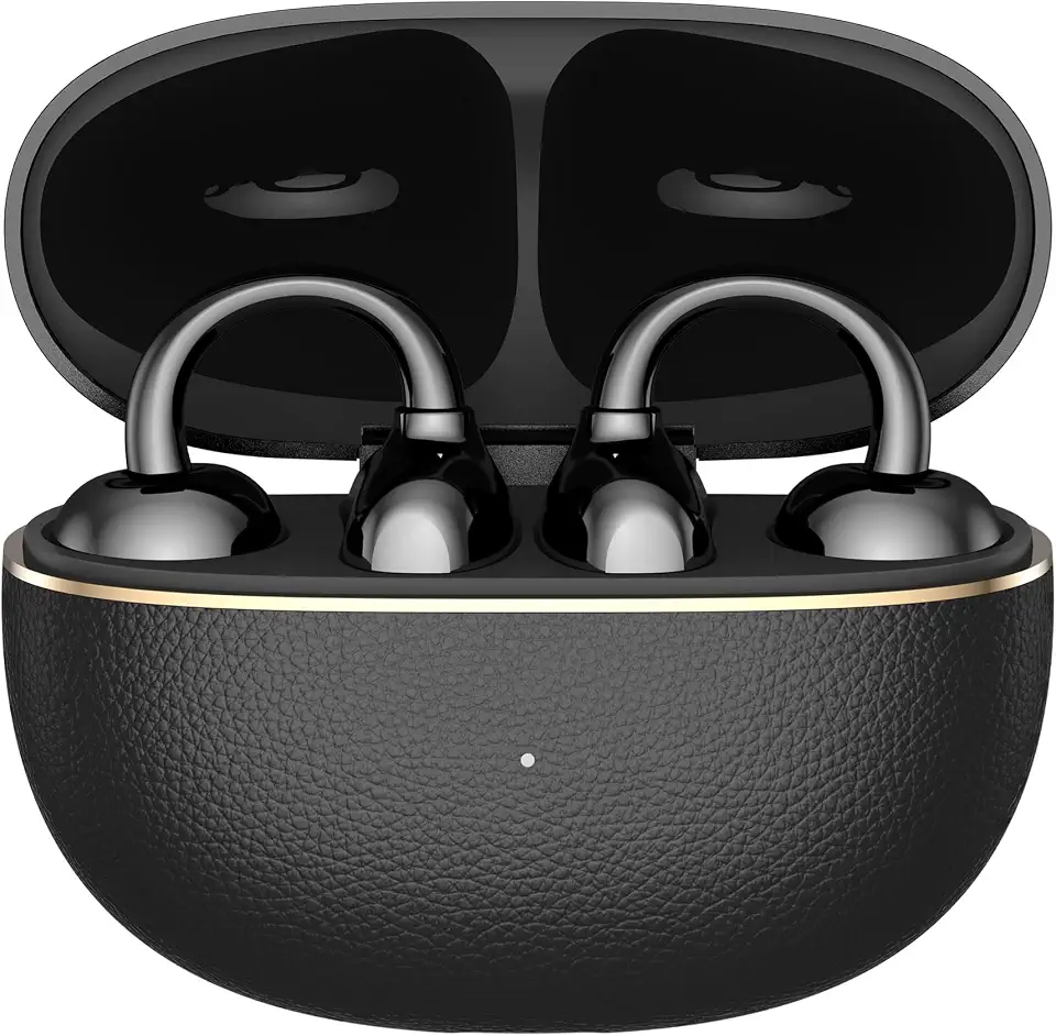 HONOR Choice Earbuds Clip 2 Pro, Open-Ear Wireless Earphones with Titanium Arch Bridge 2.0, 44-Hour Battery Life, Wireless Charging Support, IP54 Water Resistant, Black - Middle East Version