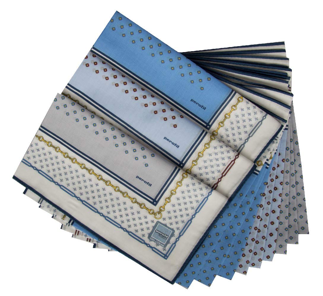 Verpackungsschachtel 12 Taschentücher cm.50x50 PEROFIL Artikel VPRT00284-07, Fantasia 064 - Fantasy 064, UNICA - ONE SIZE