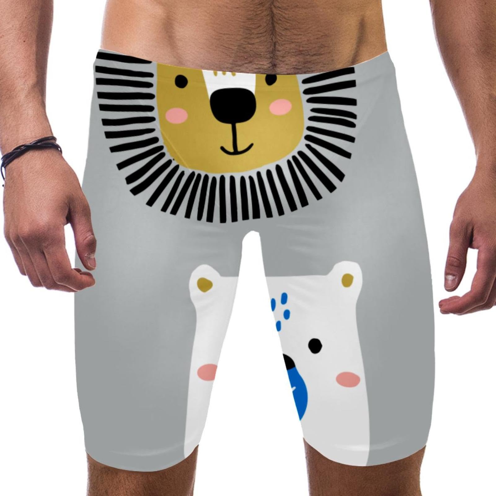 Bañador jammer de natación gris con resistencia endurance para hombres 6