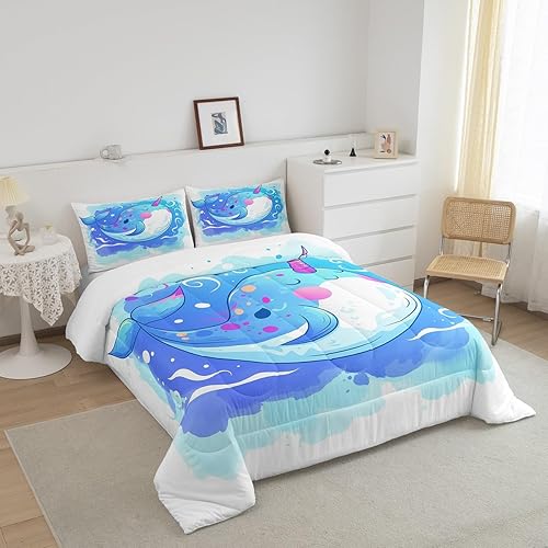 Miniatura 9 de Juego de ropa de cama de animales de granja tamaño individual para niños, relleno de edredón con temática de animales de granja de dibujos animados