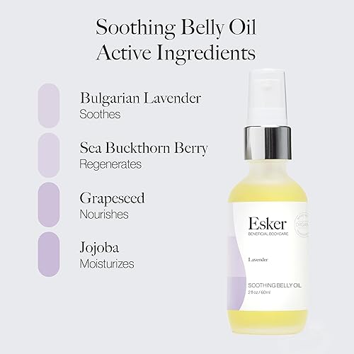 Miniatura 2 de Esker - Aceite natural para el vientre a base de plantas sin crueldad belleza limpia 2 oz  20fl oz