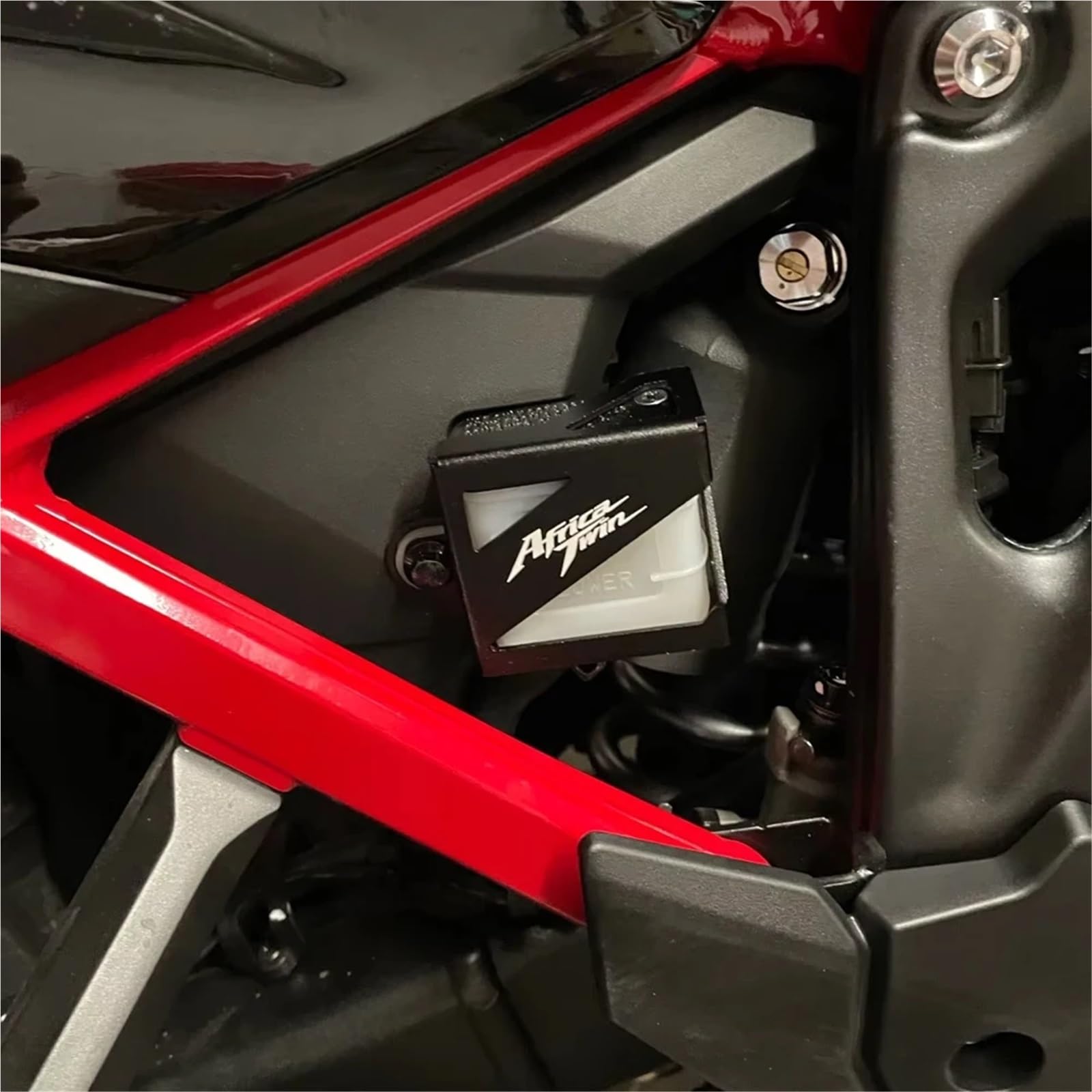 Pasuje do motocykli H0NDA Africa Twin 1100 L CRF 1100L CRF1100L Akcesoria motocyklowe Pokrywa zbiornika płynu hamulcowego Korek wlewu oleju silnikowego(3Pcs Set Blue)