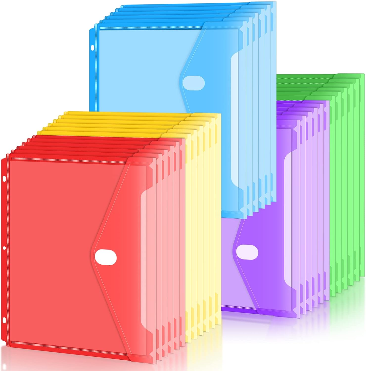 Sooez 30Pack Binder Folders with SpaceSaving Closure