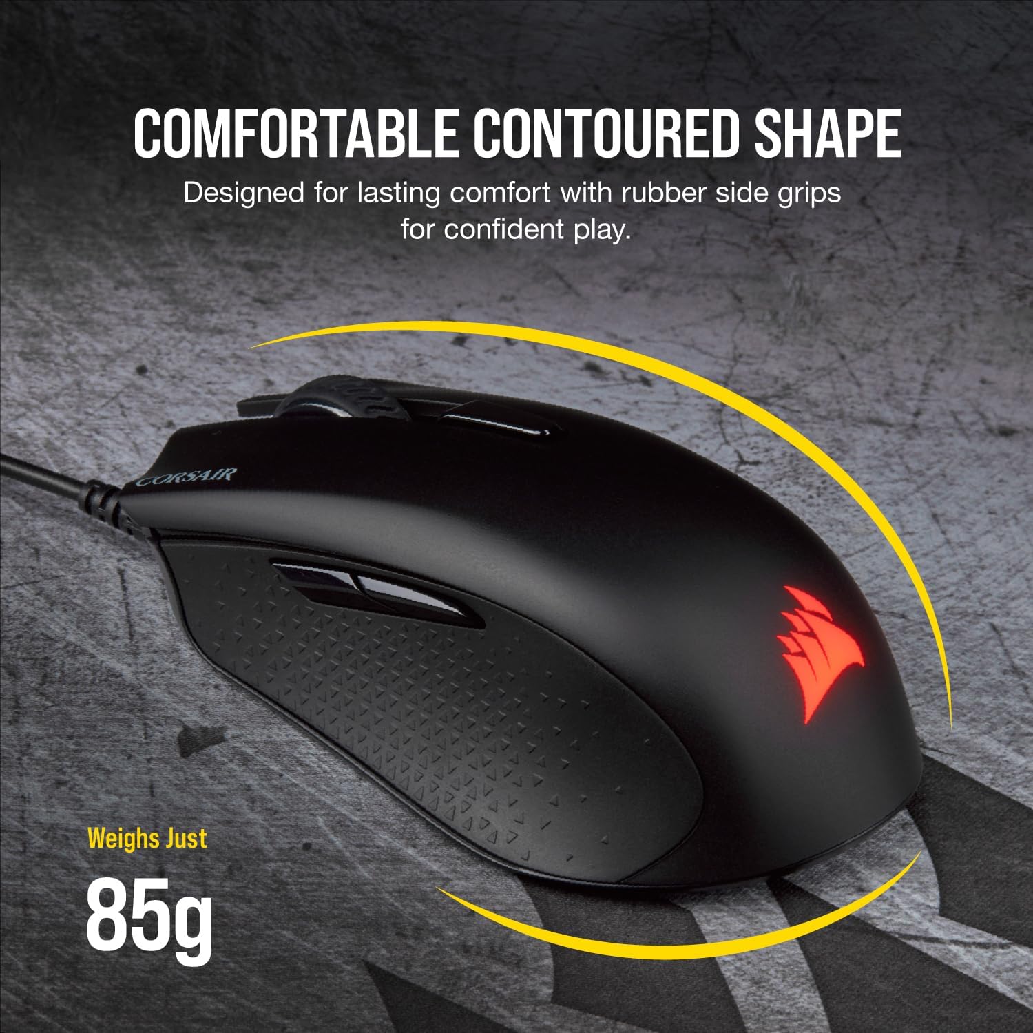 Corsair Harpoon RGB PRO игровая мышь для FPS MOBA черная RGB-подсветка 12 000 DPI оптическая Оптический датчик 12 000 DPI легкая 6 полностью настраиваемых кнопок RGB-подсветка
