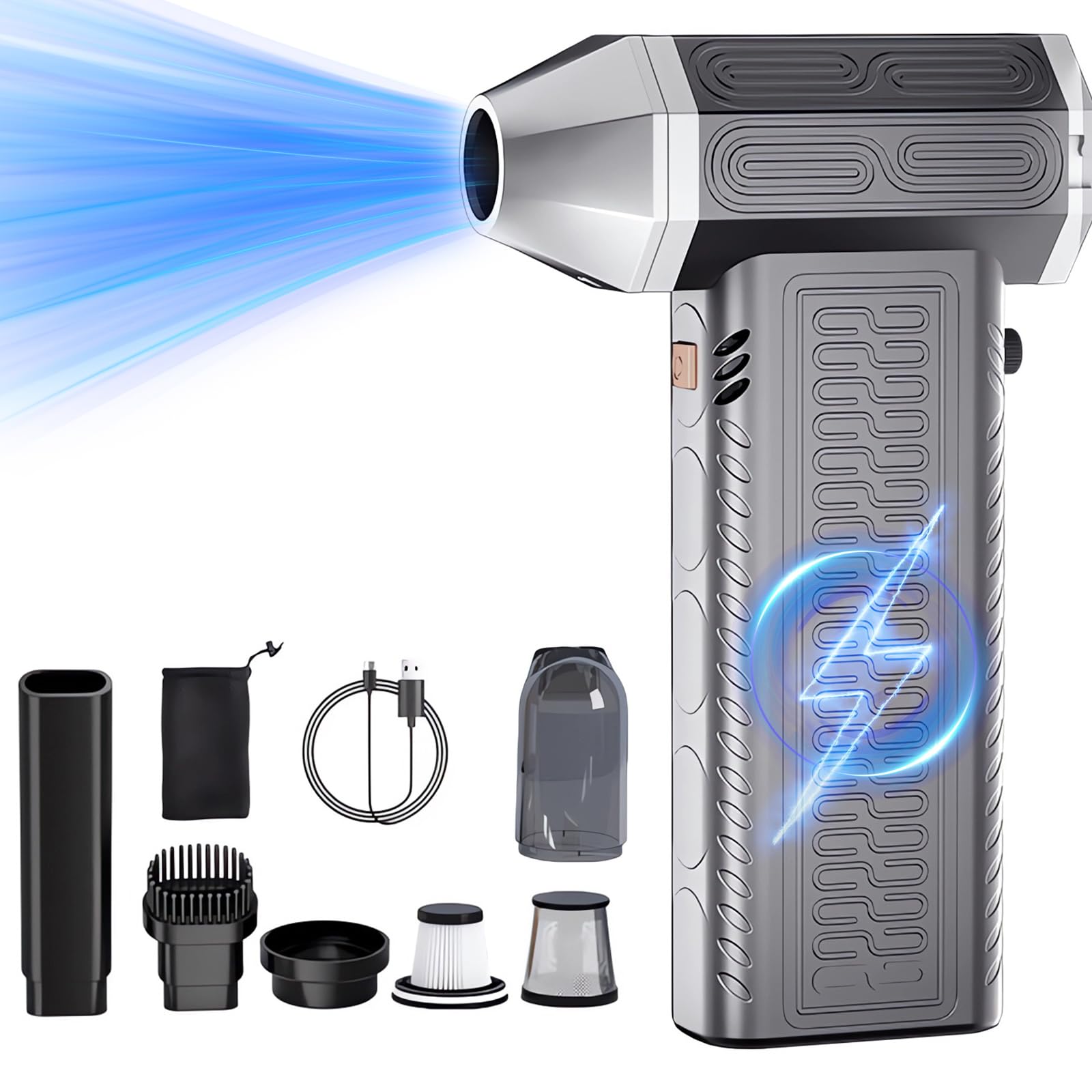 Pulvérisateur d'air comprimé et mini aspirateur électrique 3 en 1 pour kit de nettoyage PC
