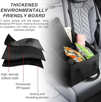Car Organiser,Car Seat Organizer,Front And Rear Seat Storage Compartment.Fits Toys,Snacks,Cups,Books And Tissues,Keeps Your Cars Neat Clutter Free.