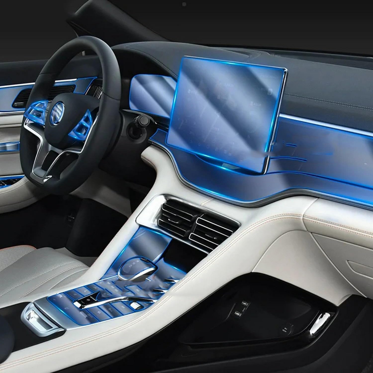 Film protecteur d'écran intérieur en TPU pour BYD Song Plus DMI EV 2021-2022