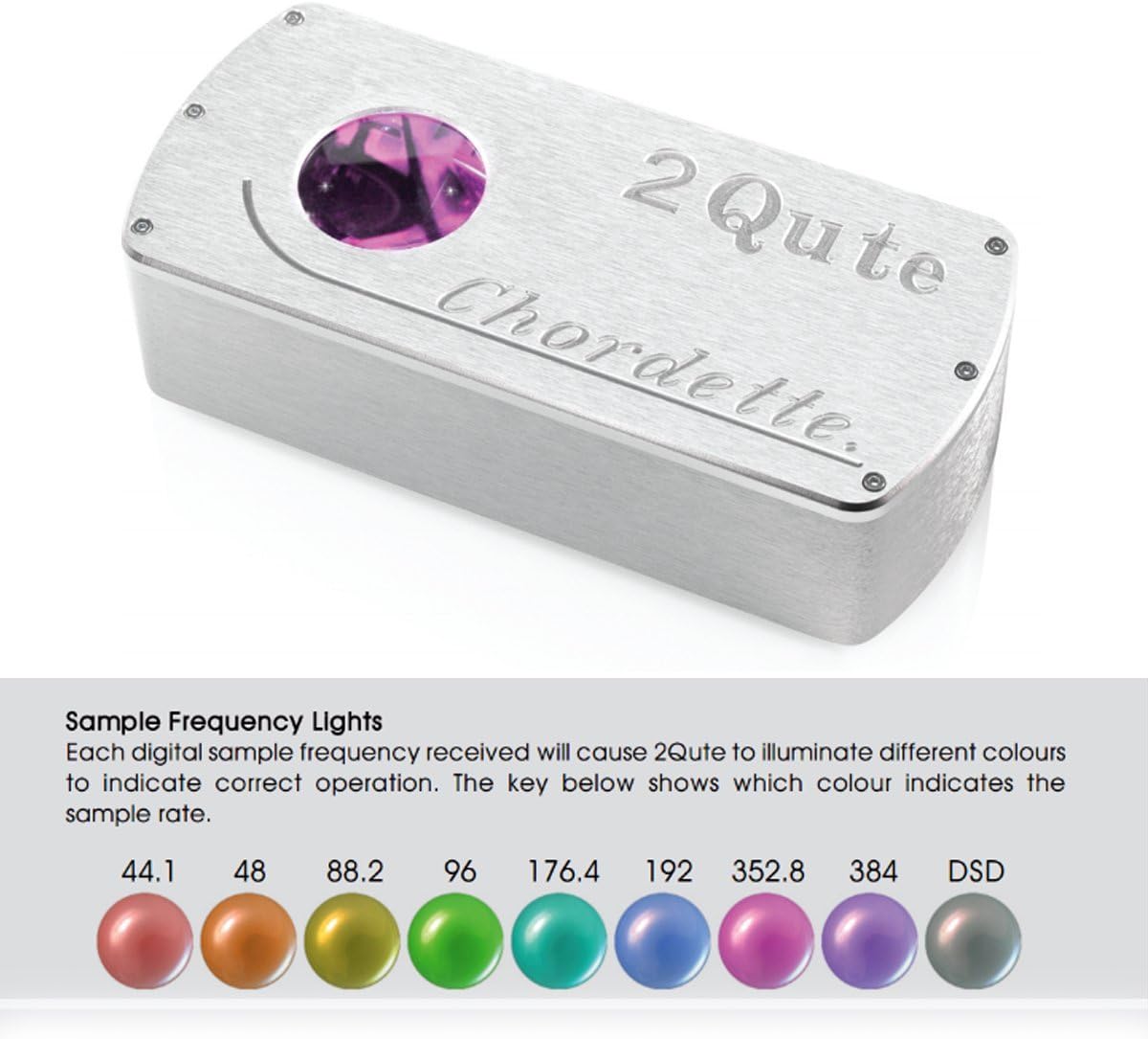 Chord 2Qute DAC with Coax, Optical and USB digital inputs, Silver