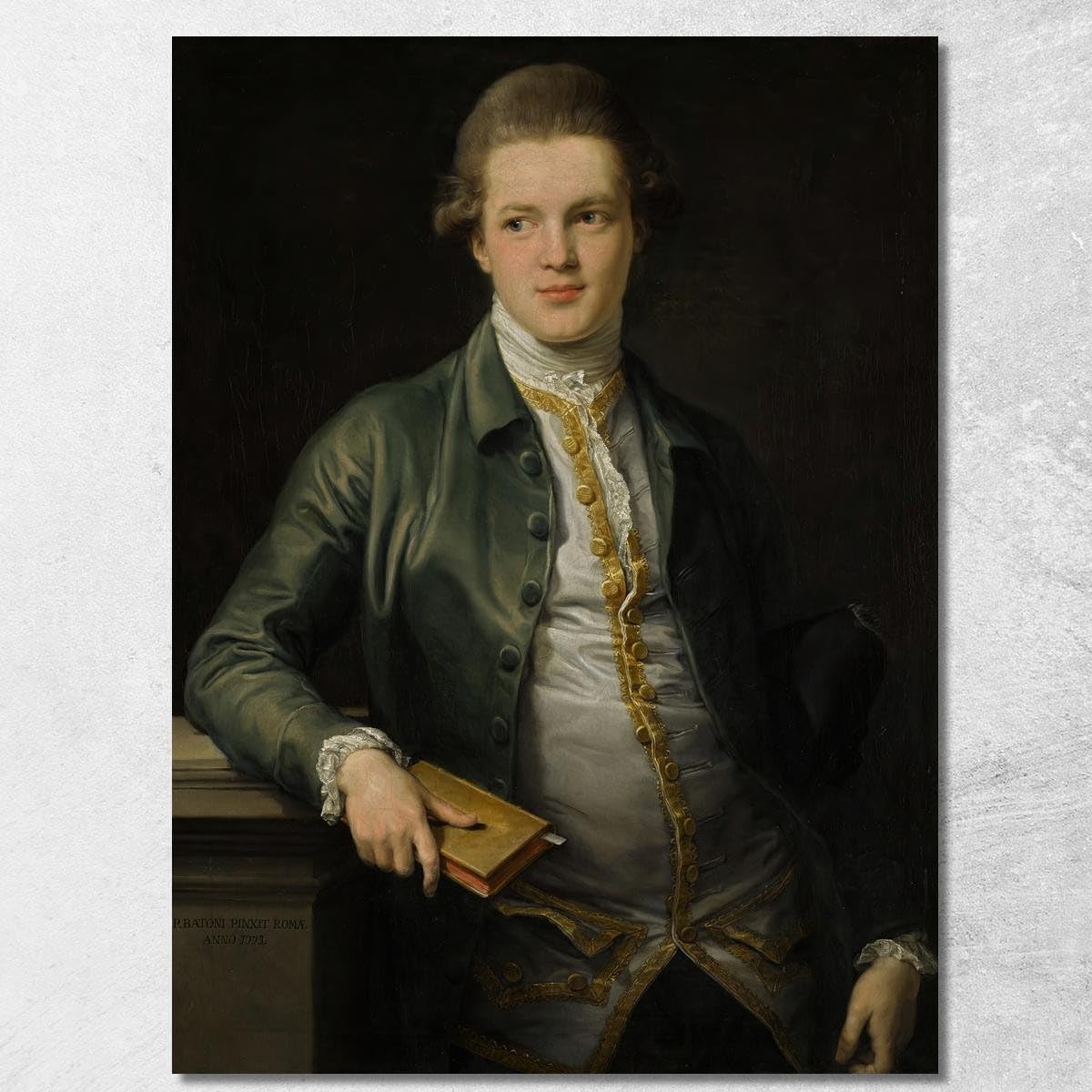 Tableau imprimé sur toile Pompeo Batoni portrait de Thomas Orde encadré 130x90cm
