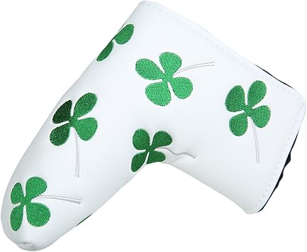 Sword &Shield sports Lucky Clover Putter Head Cover Four Leaf Clover Headcover for Scotty Cameron Ping Odyssey Taylormade