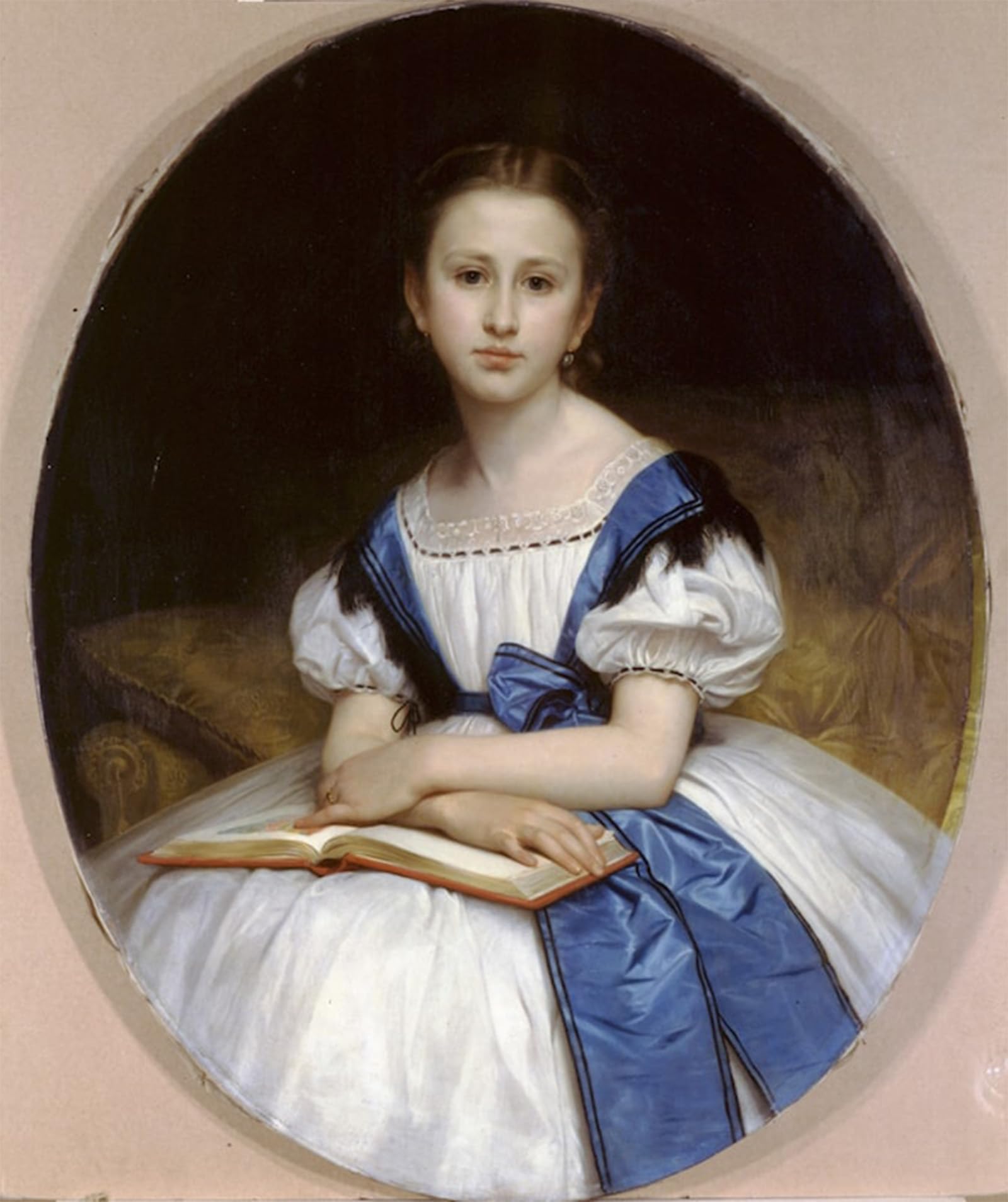 POSTERIIk Vintage Art Print Images Pictures Print Portrait De Mlle Brissac by William Adolphe Bouguereau Modern Colour Posters for Office Home Decor 60x90cm