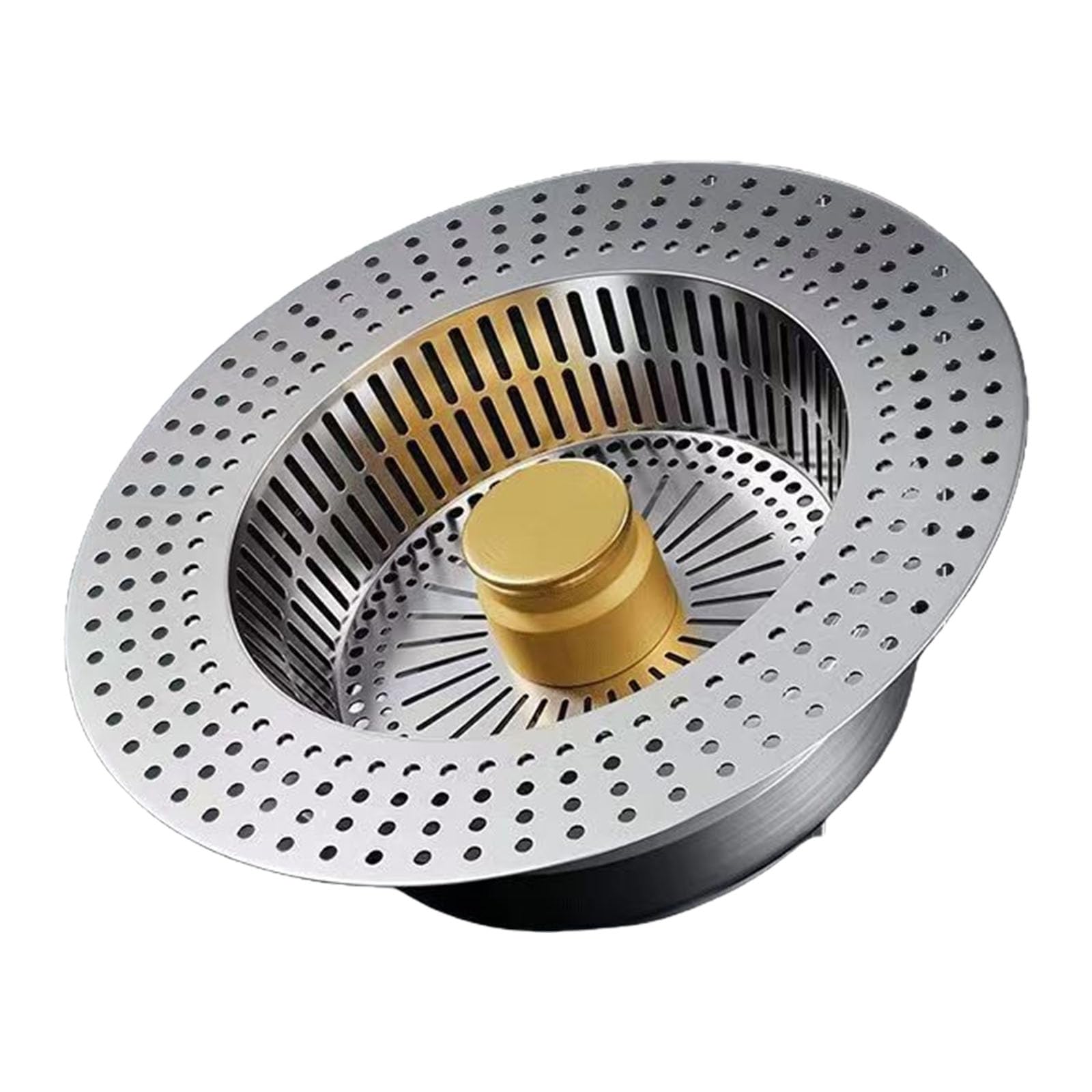 Stainless Steel Sink Drain Filter Bounce Cores Push Type AntiClogging Basket for Kitchen Bathroom Kitchen Sink Drainers for Bathroom Stoppers Strainer