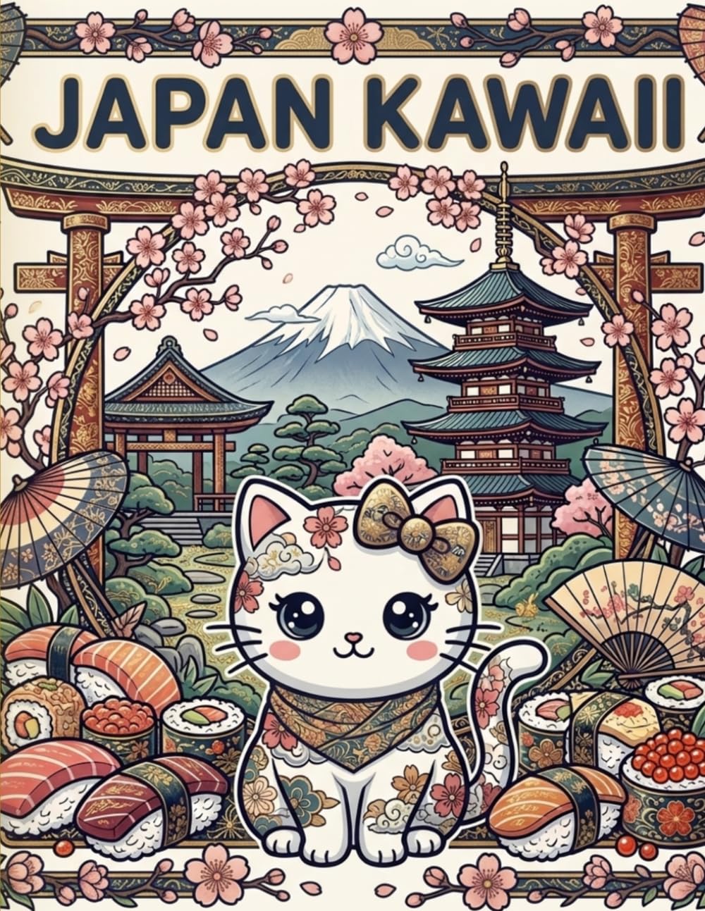 Japan Kawaii: An Adorable Coloring Adventure through Japan for Kids!