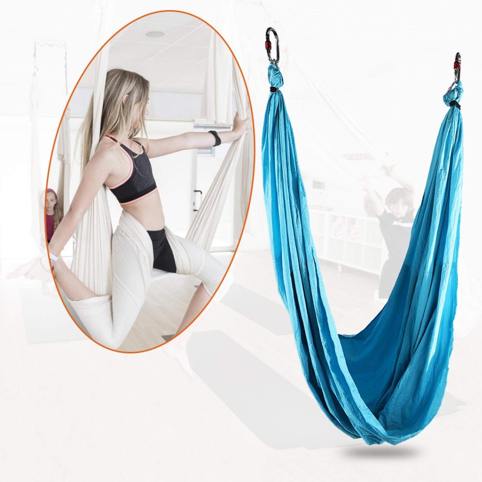 TINMAGI Kit Hamac Yoga Aérien 250x150cm – Résistance 200kg, Tout Le Nécessaire Pour Vos Inversions Et étirements !