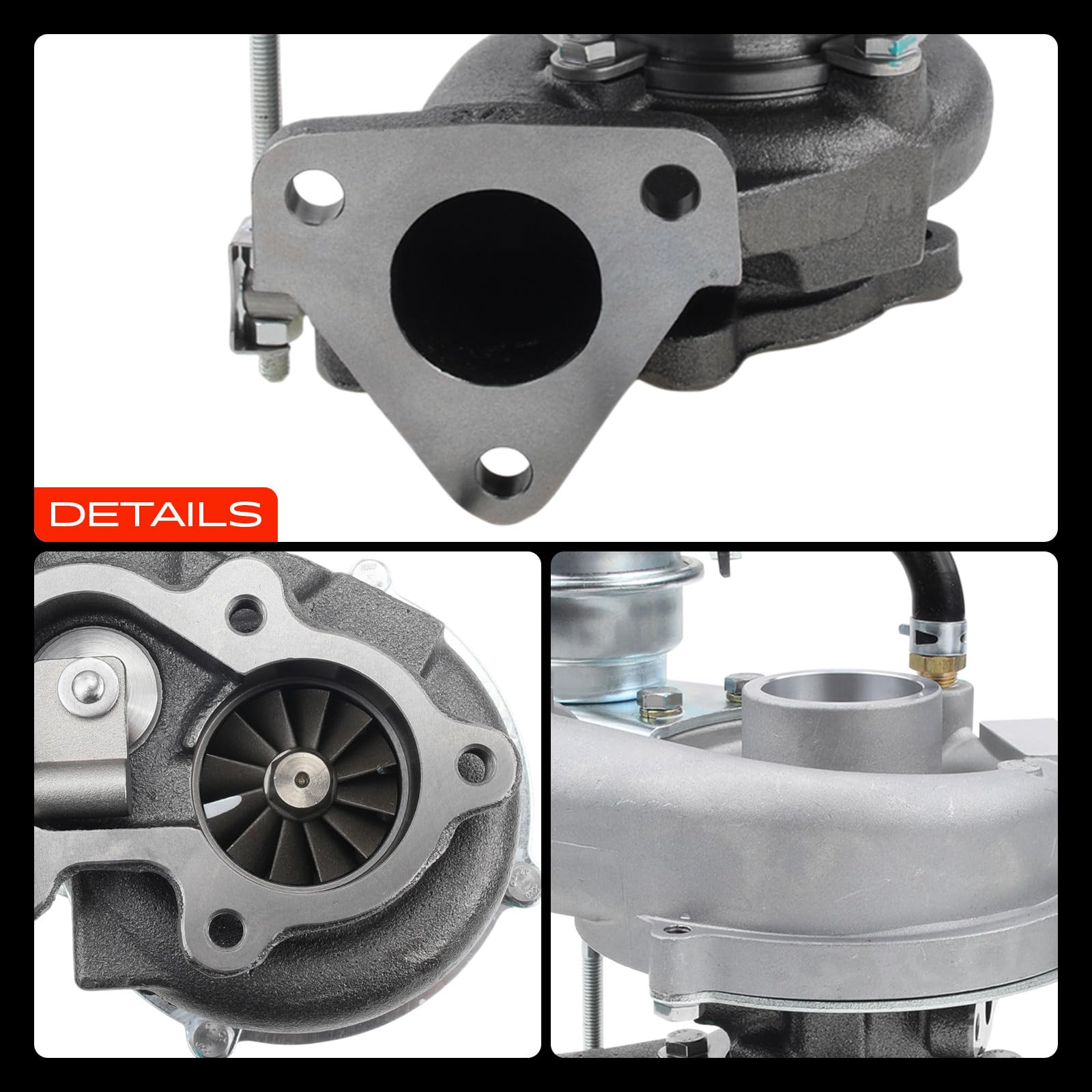Frankberg Turbocompresor 5304-970-0001 | Compatible con: Autobús de tránsito E, Plataforma/chasis Transit E, Caja de tránsito E