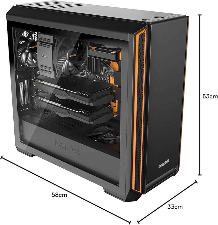 【PCケース】 Silent Base 601 Windows orange Amazon.co.jp: be quiet! Silent Base 601 with Window - Orange