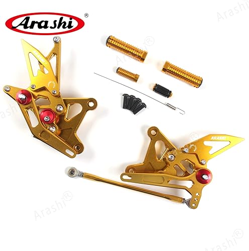 Miniatura 99 de Arashi reposapiés para motocicleta, accesorios ajustables, juego de reposapiés traseros Negro