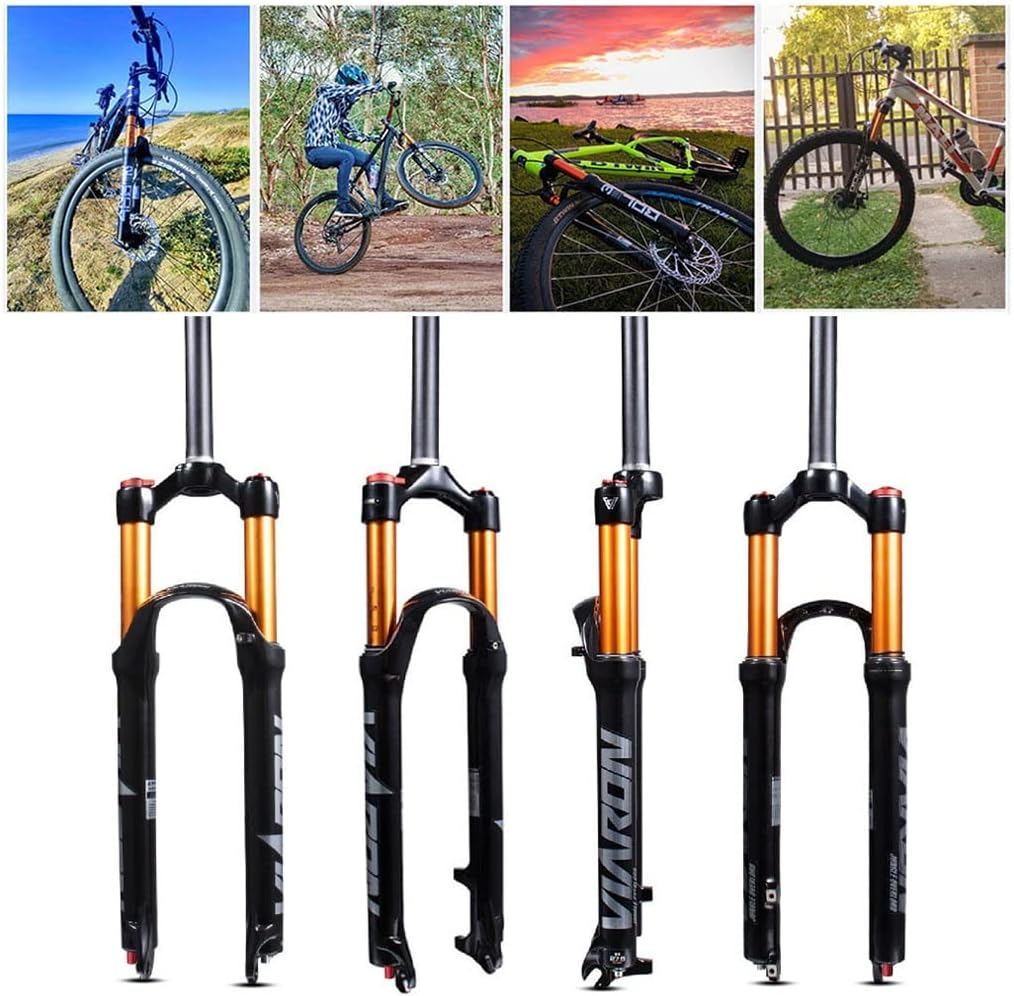 AADDFDD バイク サスペンション フロント フォーク 26 インチ 27.5 インチ、アルミニウム合金 1-1/8 インチ 超