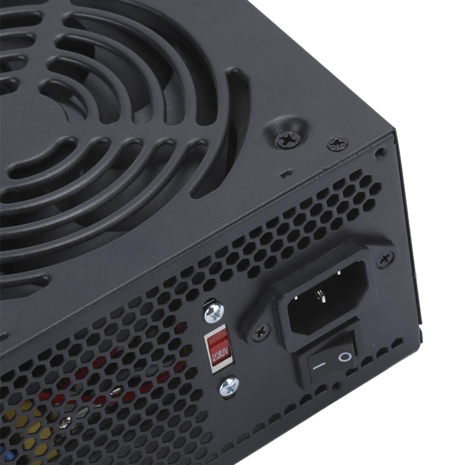 600W Fuente de Alimentación,5.5 Pulgadas de Ventilador Silencioso Fuente de Alimentación para Computadora,ATX-600W 24 Pin Fuente de Alimentación con Manual Ajustable Fan,Accesorio de Escritorio(Negro)