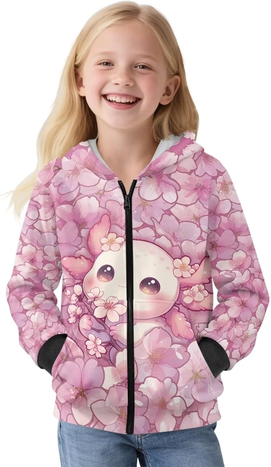 Boys Girls Hooded Sweatshirt Preppy Pullovers Long Sleeve Zip up Hoodie Kids Cotton Crewneck Fall Tops 5-12Y Blouse