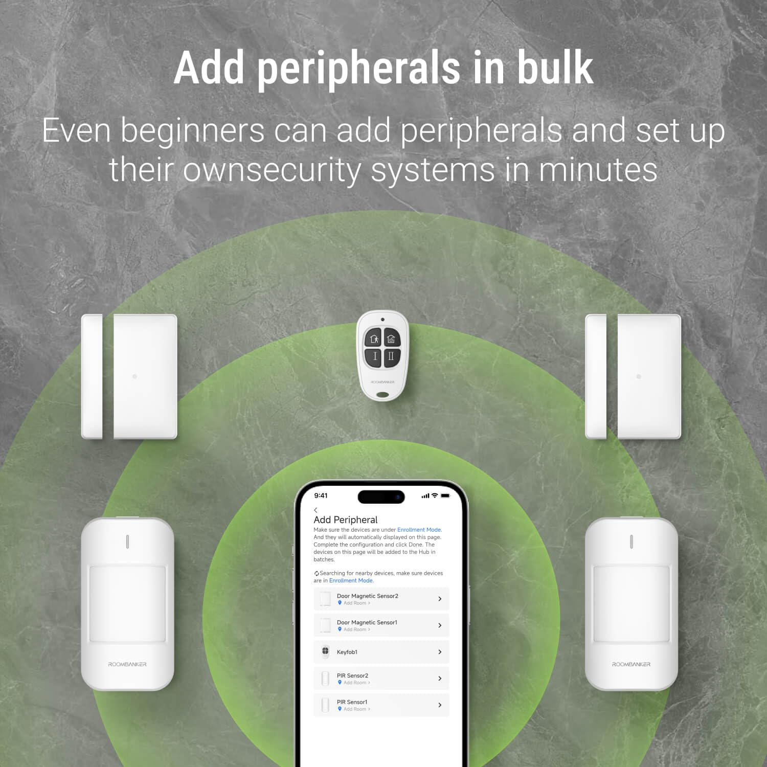 Roombanker Complete Home Security Kit - Pico Hub, PIR Sensors, Door Magnetic Sensors, and Keyfob for Full Protection - Image 3