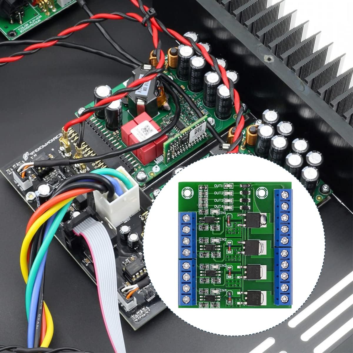 Modulo Amplificatore PWM MOSFET 4 Canali con Fotoaccoppiatore PC817 Ingresso 3-20V Uscita 3,7-27V 10A per PLC