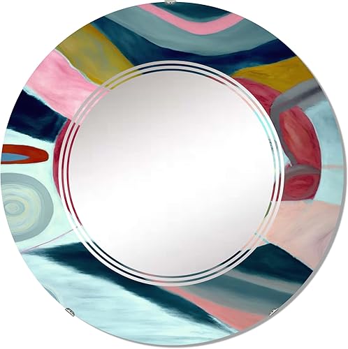 Mystic Terra Rosa Wisdom IV- Vanity Mirror, Bathroom Mirrors, Wall Mirrors for Living Room, Bedroom - Oval Mirror - Large 20'x30', 24'x36'