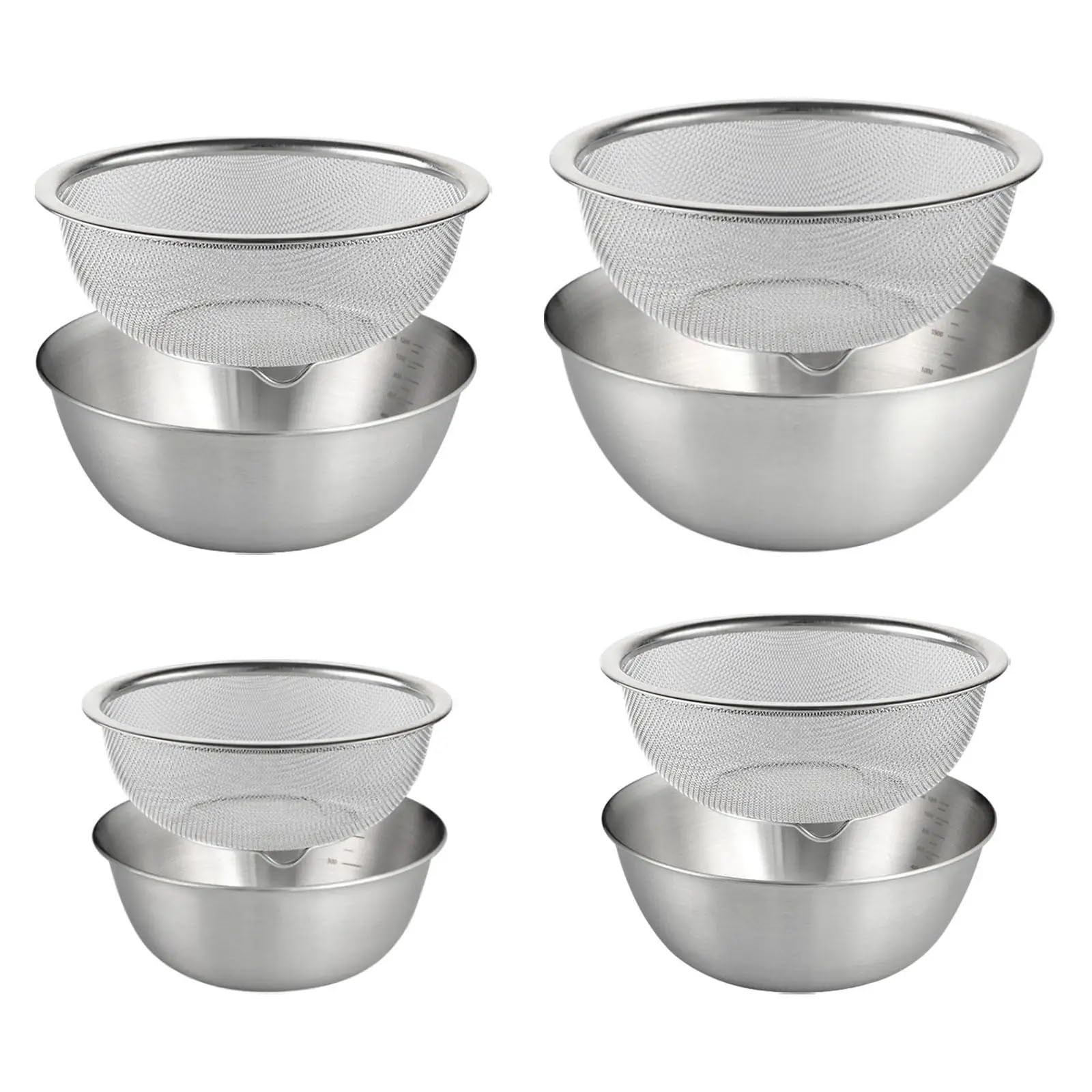 Colador De Arroz De Acero Inoxidable Colador microporoso de acero inoxidable 304 con cuenco for lavar verduras, frutas y arroz escurrir pasta cocida(24cm)
