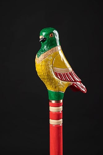 Miniatura 3 de Dove Decorative Wooden Cane, Designer Walking Stick - Bird Handcrafted Carved Hiking Baston