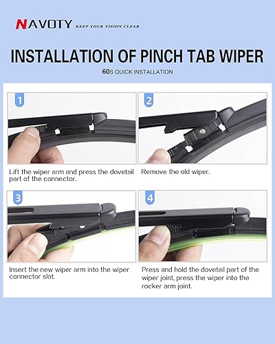 Miniatura 5 de Juego de 3 limpiaparabrisas de repuesto para Chevrolet Aveo 2012-2017Holden Barina 2011-2017Chevrolet Sonic 2012-2017, 26 + 15 + 11 pulgadas (juego