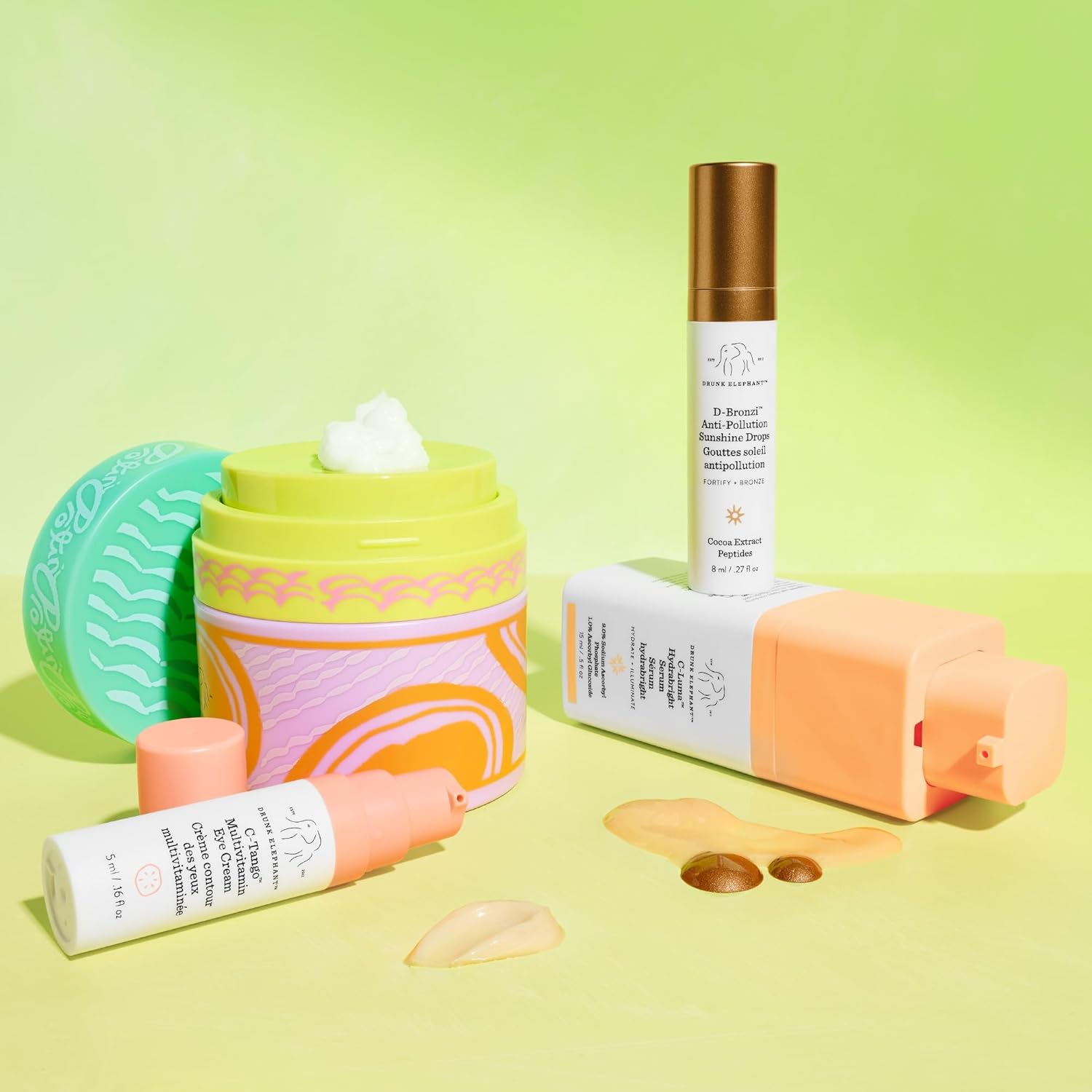 C-Luma and Protini product bottles close-up