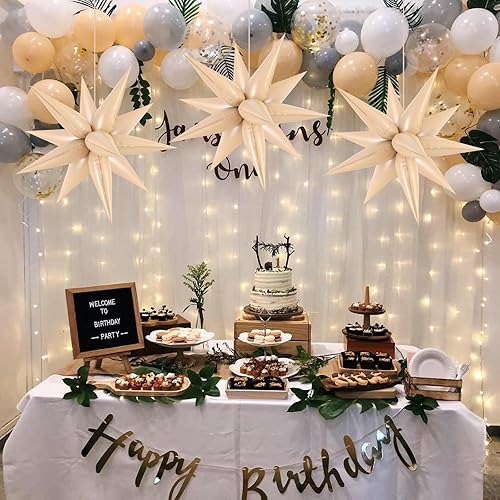 Miniatura 4 de 60 globos de estrella de caramelo, globos de aluminio con forma de explosión, globo de cono de 12 puntos, grandes para bodas, aniversarios, telón de