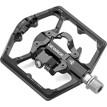 GEWAGE 2-in-1 Klickpedale mit breiter Plattform kompatibel mit Shimano SPD Breite CNC-Plattform austauschbare Pins und verstellbare Klickspannung f r stabilen Halt auf MTB Gravel und Trekking.