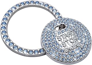 Accesorios Auto Bling Decorativo Coche Interruptor De Arranque Botón Pegatina Anillo Círculo Calcomanías Cubierta Ajuste Plata Rosa Coche Piezas Decoración Del Coche botón decoración pegatina ( Color