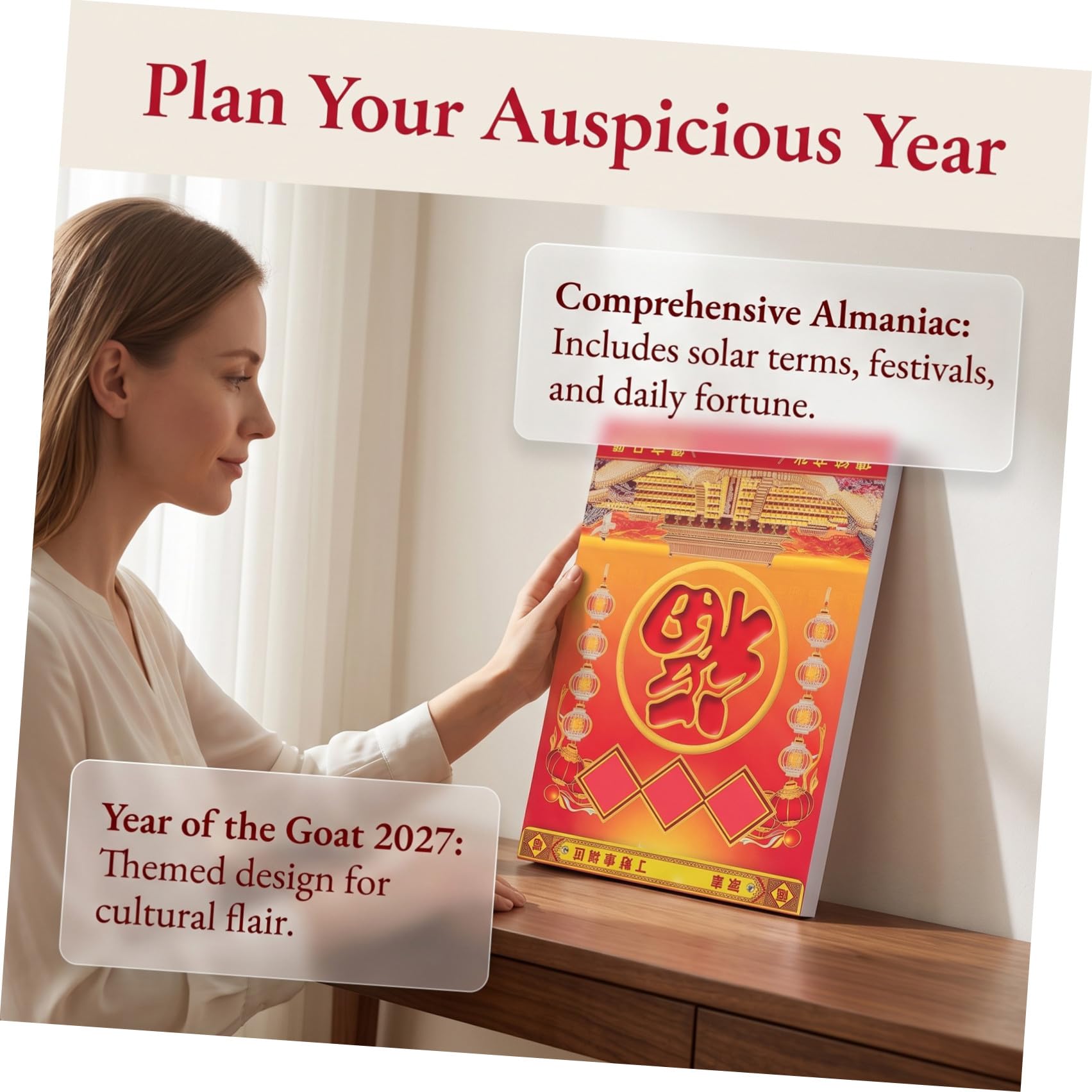 Calendario da Parete 2027 Anno della Capra, Calendario Tradizionale