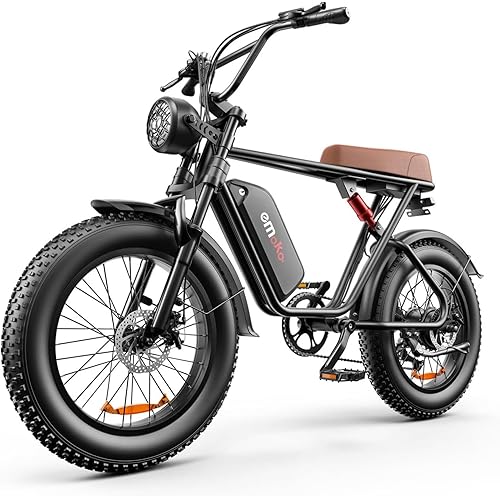 Electric Bike for Adults, 1500W Ebike, Up to 32-35 MPH & 80 Miles Range, 48V/20Ah Removable Battery, 20'' Fat Tire, 7-Speed, with Dual Suspension & Dual Brakes, All-Terrain E-Bikes