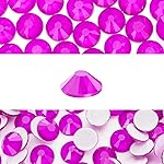 Novani 3000 Pieces Flatback Rhinestones Glass Round Gems Neon-Purple Crystals for Nail Art DIY Crafts Clothes Shoes,SS16,3.8-4.0mm