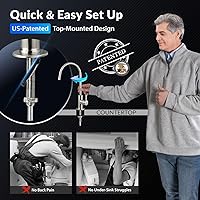 Vista 10 de iSpring RO5004F Reverse Osmosis Water Filter with UV, SGS Tested PFAS and TDS Reduction, 500 GPD RO System Under Sink, 2:1 Pure to Drain, Tankless