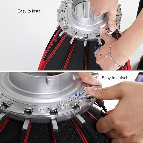 Miniatura 8 de GVM - Luz de video LED de 200 W con caja de luz, SD200B, kit de iluminación de fotografía con red de malla Bluetoothcontrol DMX, kit de iluminación