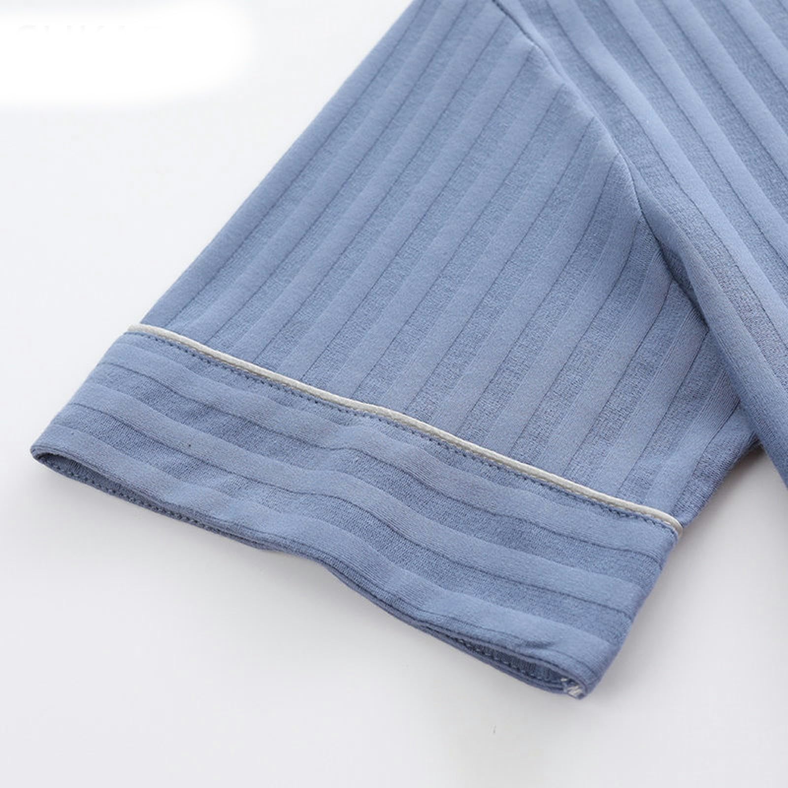 NOGRAX Pigiama Pigiama da Uomo, Gilet, Pantaloncini, Pigiama in Cotone Sintetico Lavorato A Maglia, Pigiama per Il Tempo Libero, Pigiama Casual