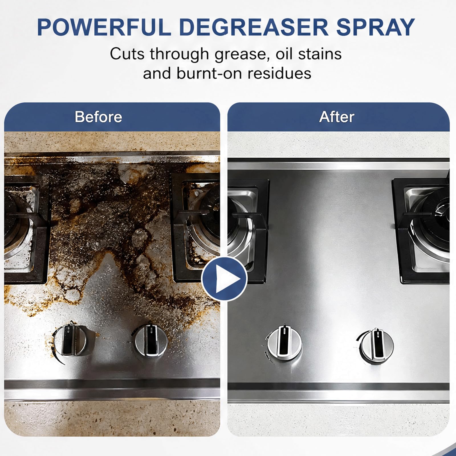 Limpiador de espuma multiusos en spray, desengrasante de alto rendimiento, dispositivo de cocina, horno, campana extractora, limpiador de campana extractora, no tóxico, desengrasante de función